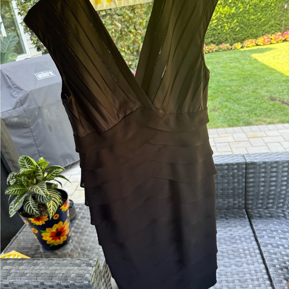 Adrianna Papell Black Backless Dress